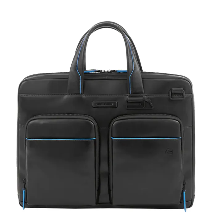 Piquadro Blue Square Computer Portfolio Briefcase 14'' black