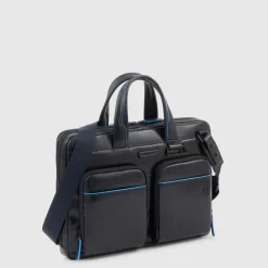 Piquadro Blue Square Computer Portfolio Briefcase 14'' black