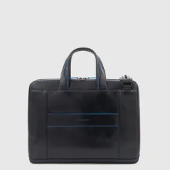 Piquadro Blue Square Computer Portfolio Briefcase 14'' black