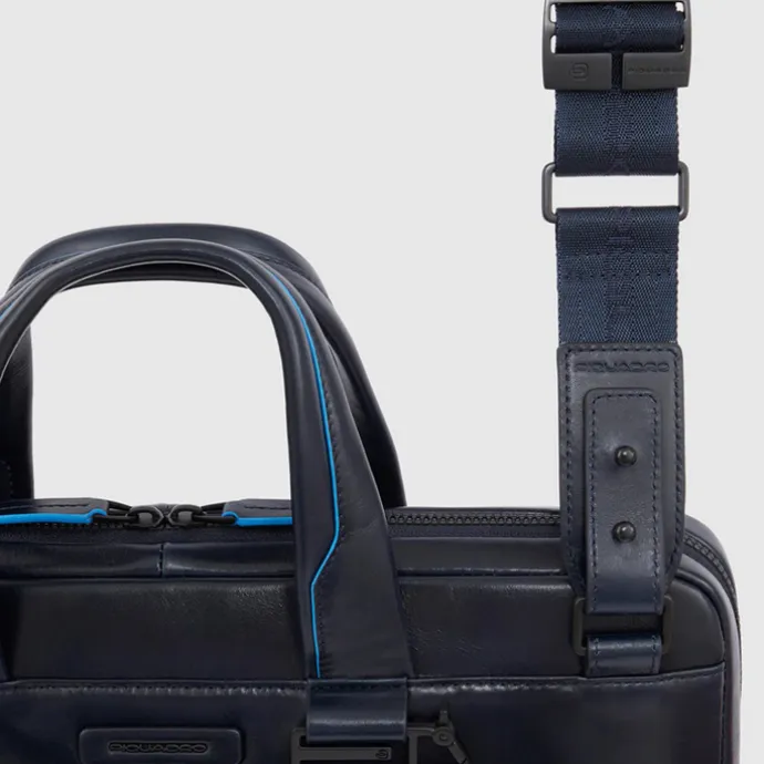 Piquadro Blue Square Computer Portfolio Briefcase 14'' black