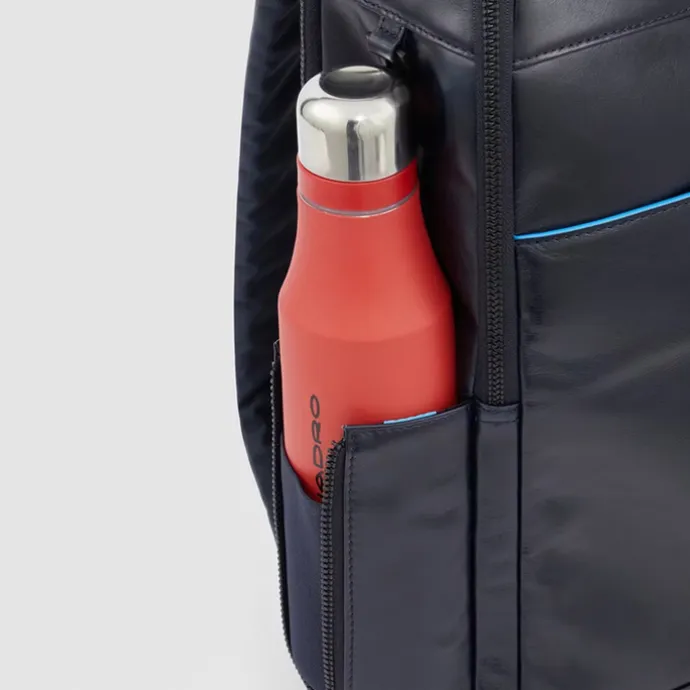 Piquadro Blue Square Computer Backpack Plain With iPad Pro brown