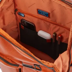 Piquadro Blue Square Computer Backpack With iPad Pro black
