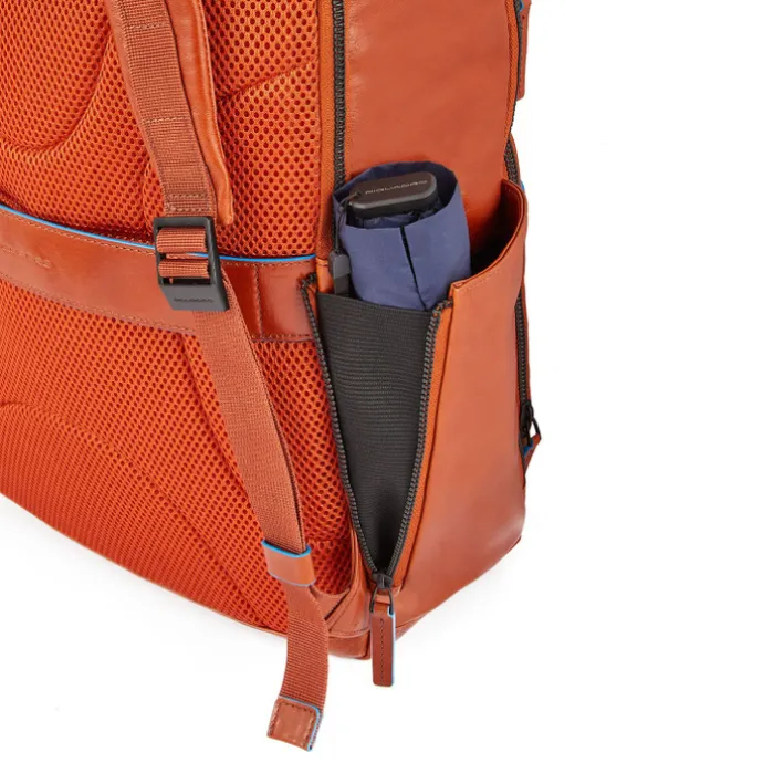Piquadro Blue Square Computer Backpack With iPad Pro blue