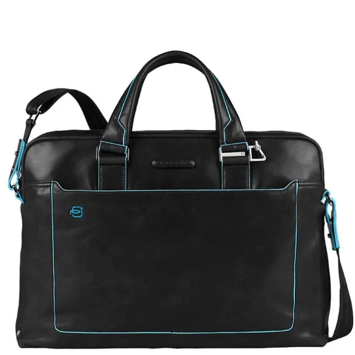 Piquadro Blue Square Computer Portfolio Briefcase 15'' black