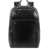 Piquadro Blue Square Computer Backpack with iPad Compartment black