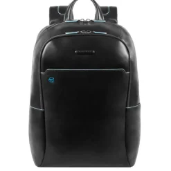 Piquadro Blue Square Computer Backpack with iPad Compartment black