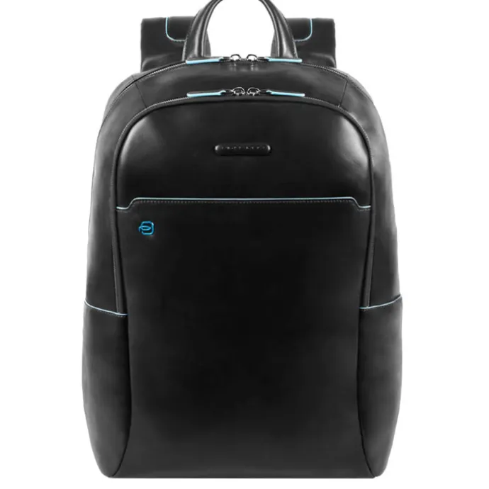 Piquadro Blue Square Computer Backpack with iPad Compartment black