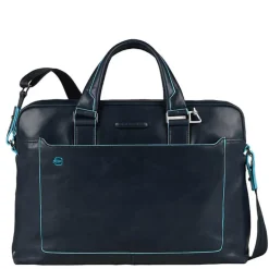 Piquadro Blue Square Computer Portfolio Briefcase 15'' night blue