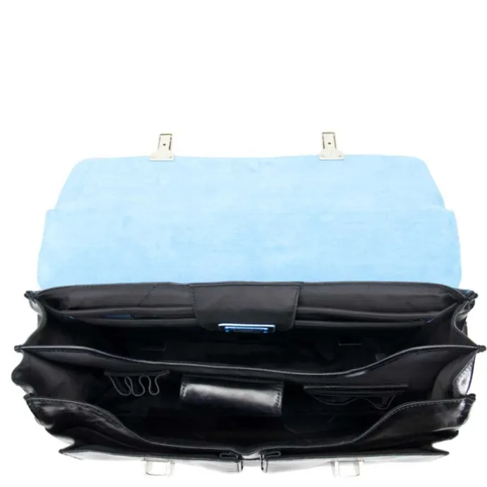 Piquadro Blue Square Computer Briefcase black