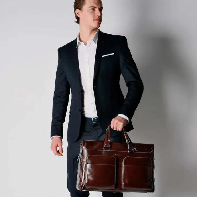 Piquadro Blue Square Duffel Bag black