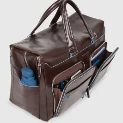 Piquadro Blue Square Duffel Bag brown