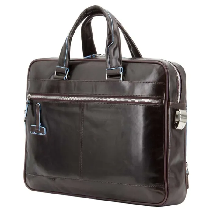 Piquadro Blue Square Organized Laptop & iPad Case brown