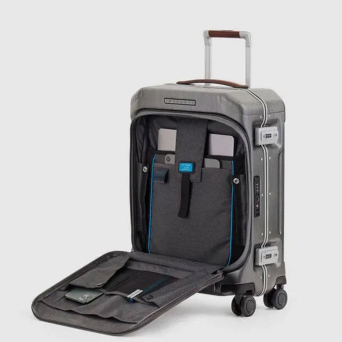 Piquadro PQ Light Frame Laptop Cabin Spinner 55 grey