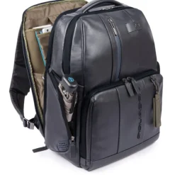 Piquadro Urban Fast-check PC Backpack with iPad Compartment black