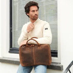 Plevier Adler Laptoptas 17.3" bruin