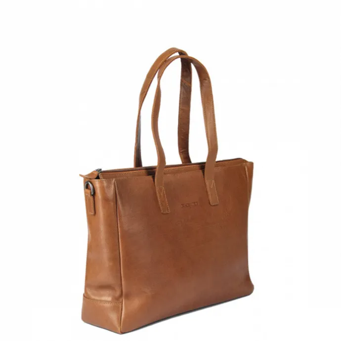 Plevier Agaat Shopper 15.6" cognac