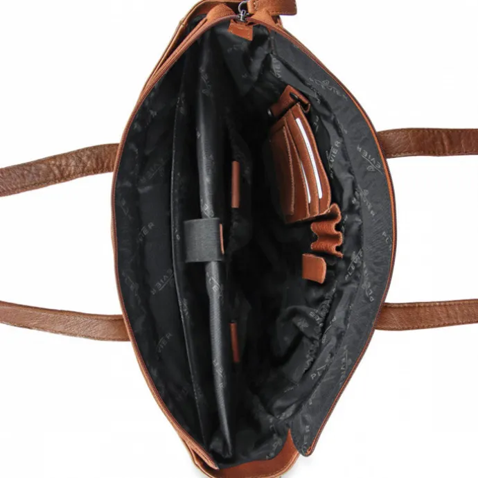 Plevier Agaat Shopper 15.6" cognac