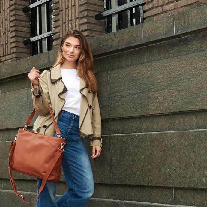 Plevier Millau Dames Laptoptas 15.6" cognac
