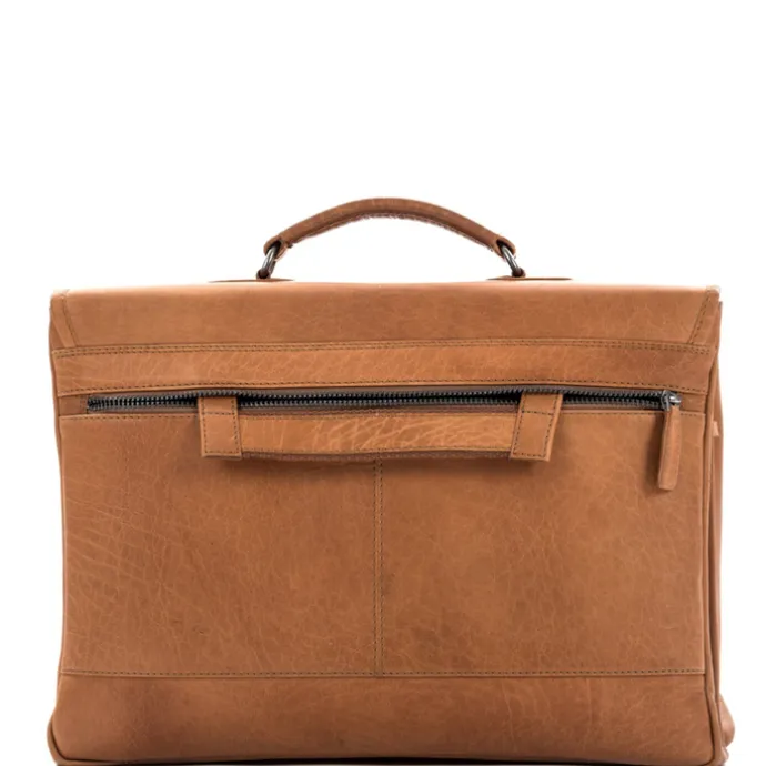 Plevier Quartz Volnerf 3-vaks Laptoptas 15.6" cognac