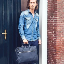 Plevier Vintage London Laptoptas 2 vaks 15.6