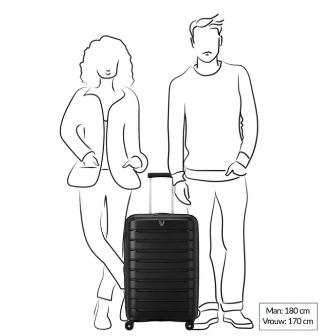 Roncato B-Flying Expandable Trolley 68 spot apricot orange