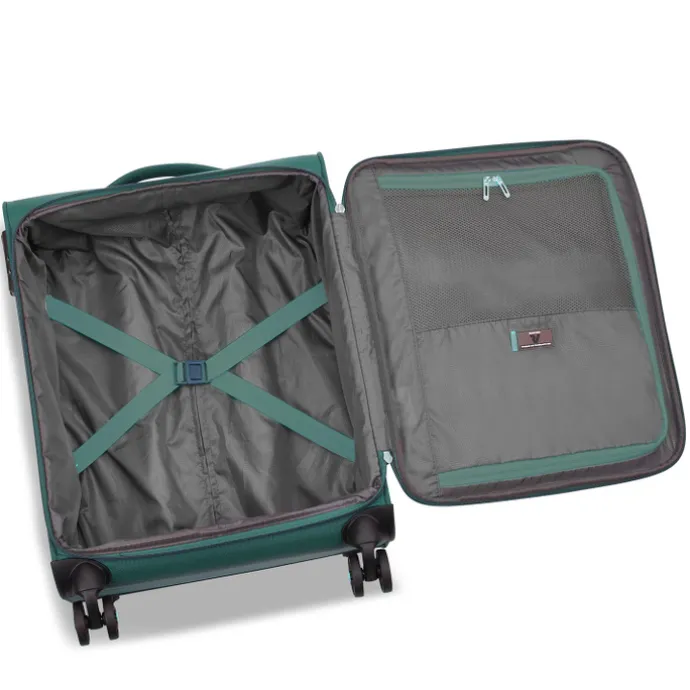 Roncato Lite Soft 4 Wheel Cabin Trolley verde bottiglia