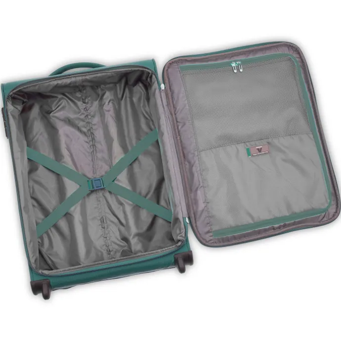 Roncato Lite Soft 2 Wheel Cabin Trolley verde bottiglia