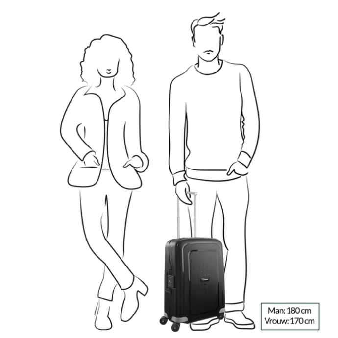 Samsonite S'Cure Spinner 75 Set van 2 black