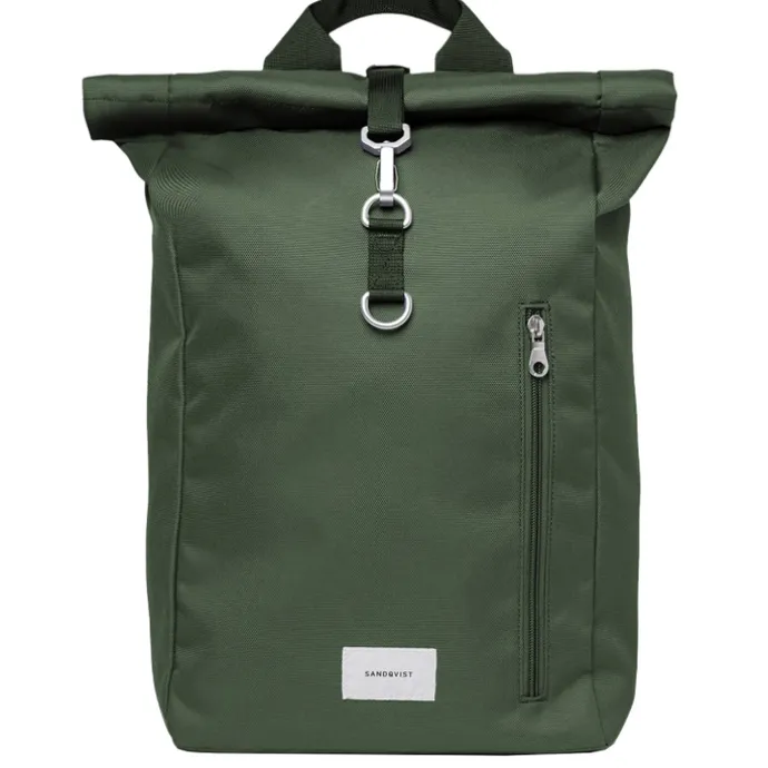 Sandqvist Ground Rolltop Backpack L dawn green with dawn green webbing