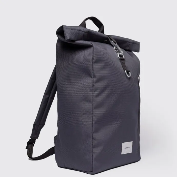 Sandqvist Ground Rolltop Backpack L asphalt with black webbing