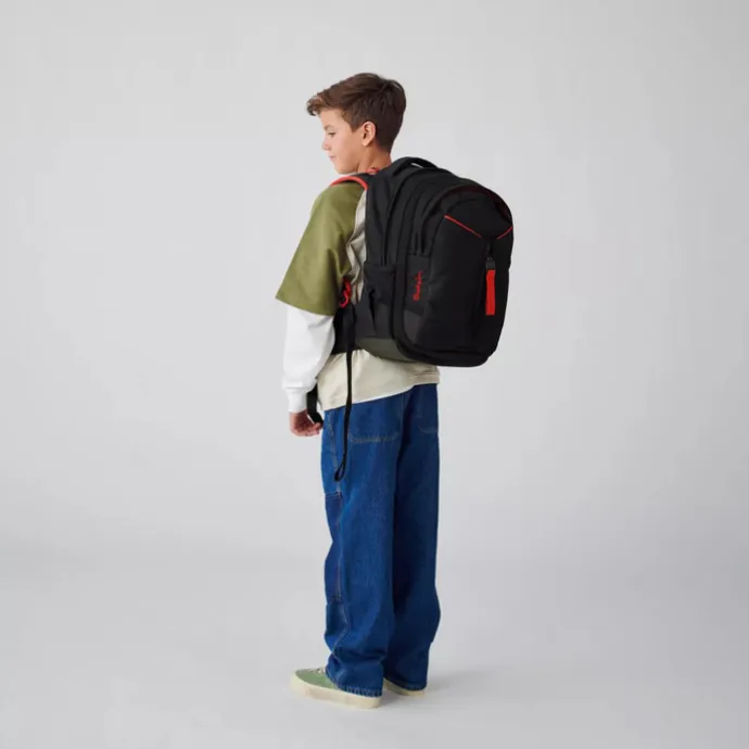Satch Match School Backpack fire phantom