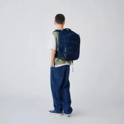 Satch Match School Backpack blue tech