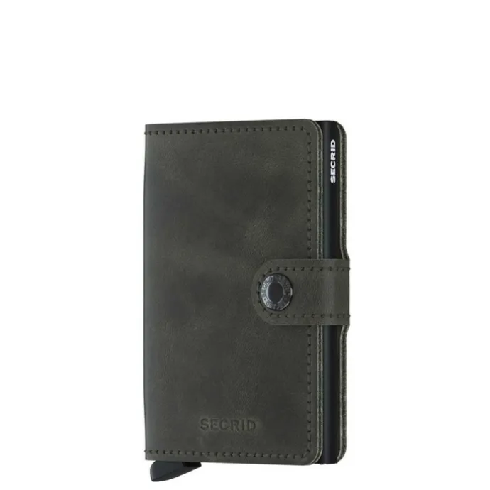 Secrid Miniwallet Portemonnee Vintage olive / black