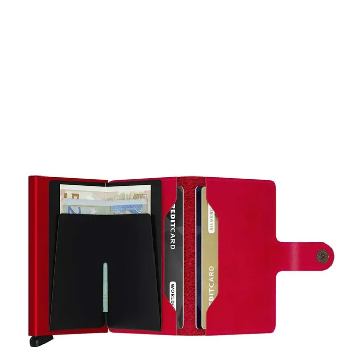 Secrid Miniwallet Portemonnee red leather
