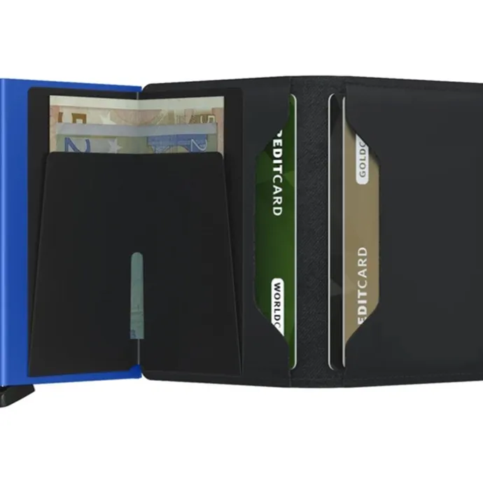 Secrid Miniwallet Portemonnee Matte black & blue
