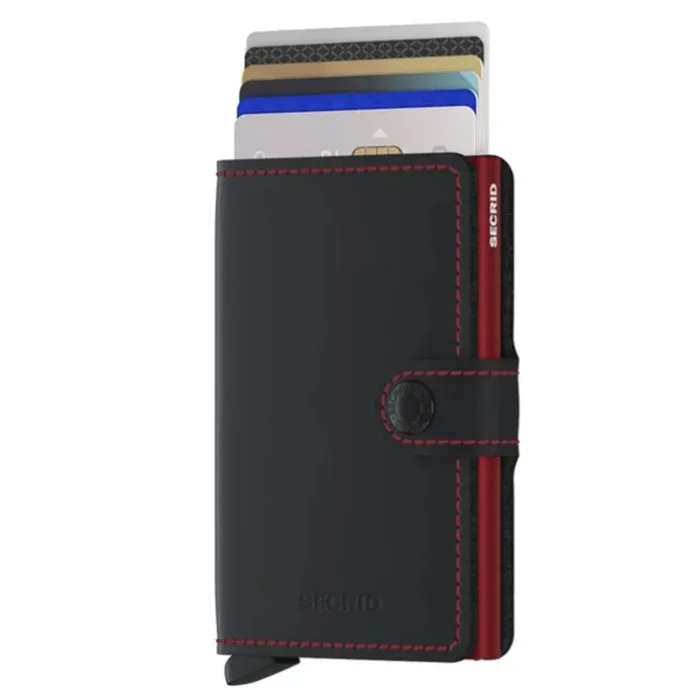 Secrid Miniwallet Wallet Matte black & red