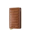Secrid Slimwallet Emboss Lines V2 cognac