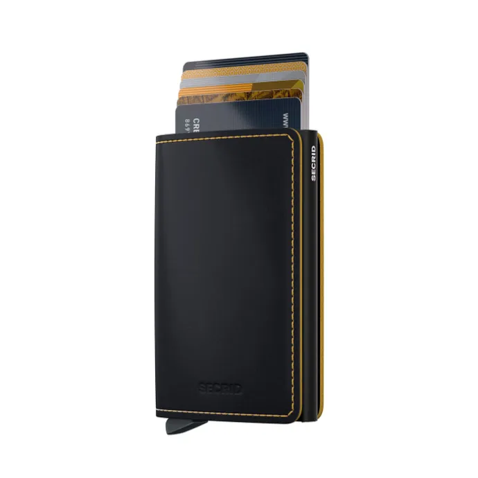 Secrid Slimwallet Matte black ochre