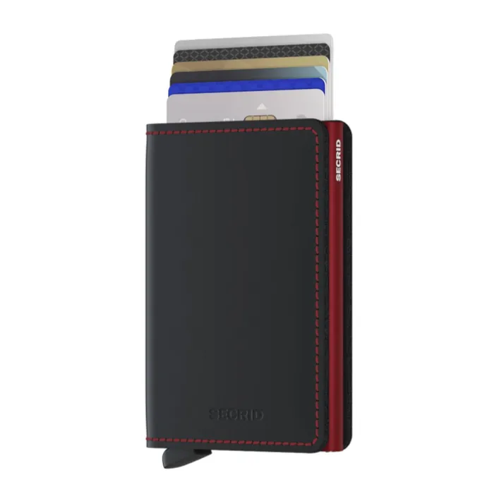 Secrid Slimwallet Portemonnee Matte black & red