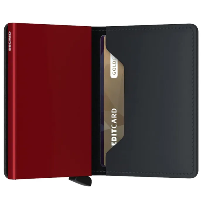 Secrid Slimwallet Portemonnee Matte black & red