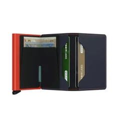 Secrid Slimwallet Portemonnee Matte night blue & orange