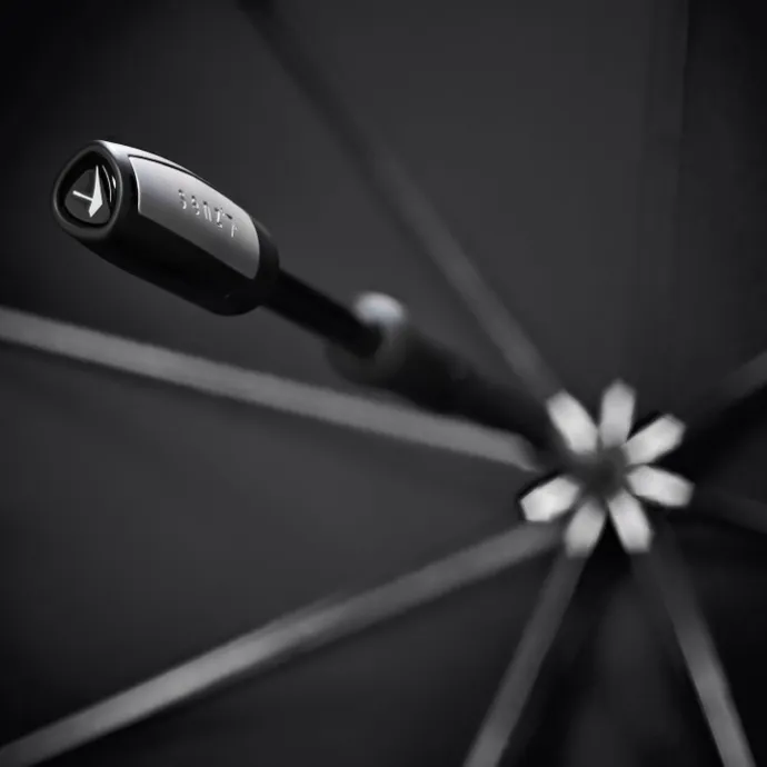 Senz Large Stick Storm Umbrella champagne brown