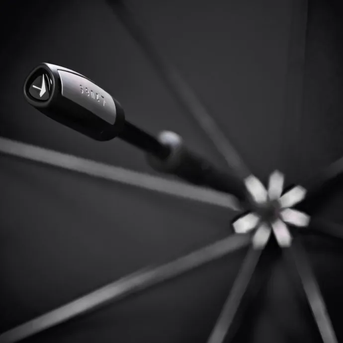 Senz Large Stick Stormparaplu guz black