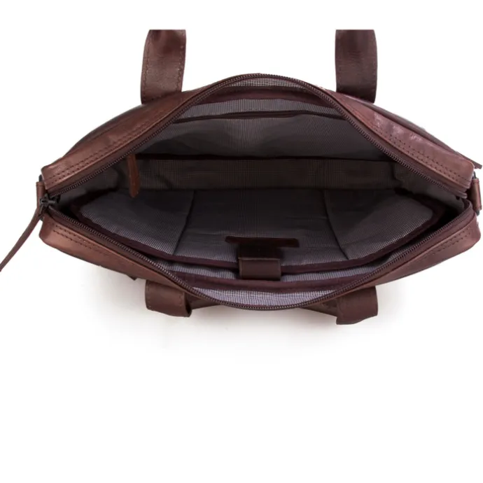 Spikes & Sparrow Briefcase dark brown