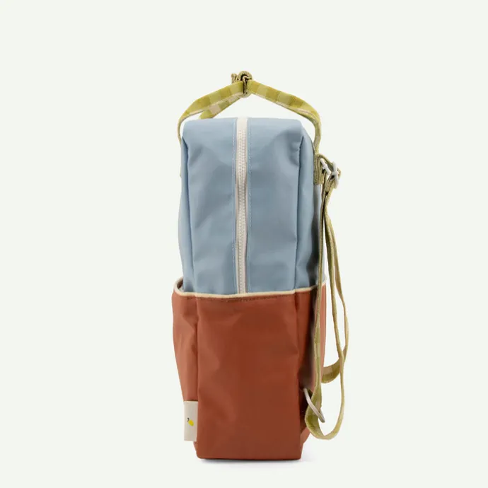 Sticky Lemon Colourblocking Backpack Large blueberry willow brown pear green
