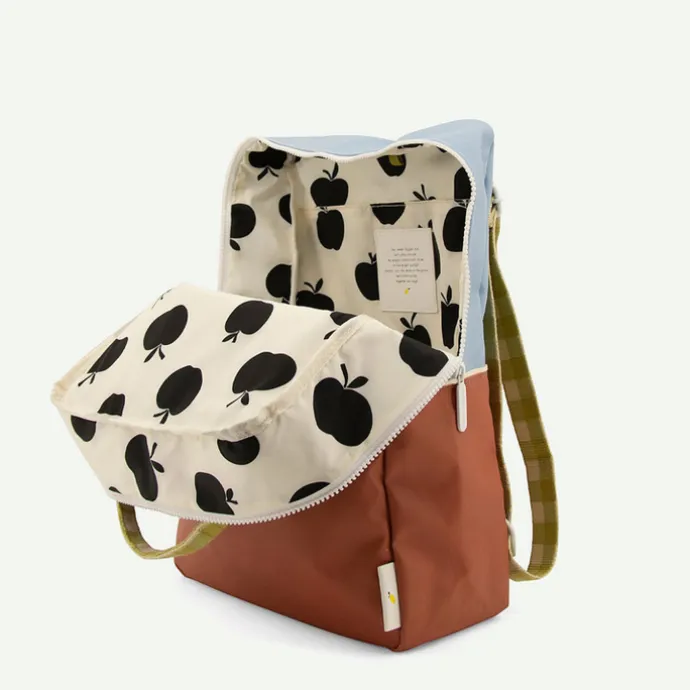 Sticky Lemon Colourblocking Backpack Large blueberry willow brown pear green