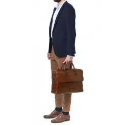The Bridge Williamsburg Briefcase brown/ruthenium