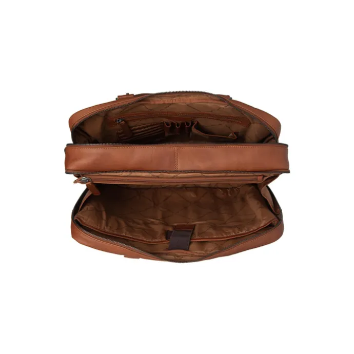 The Chesterfield Brand Boston Laptoptas cognac