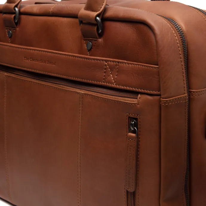 The Chesterfield Brand Boston Laptoptas cognac