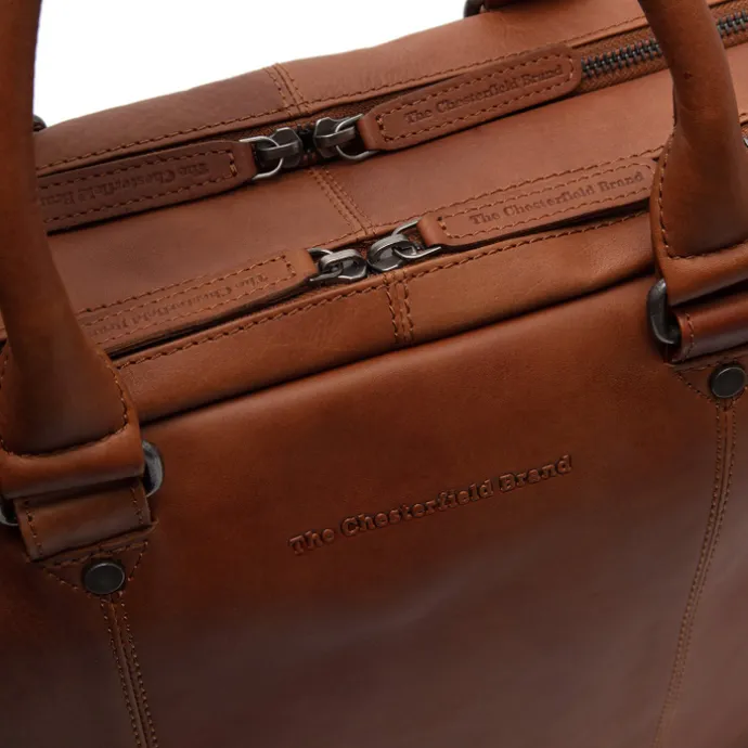 The Chesterfield Brand Boston Laptoptas cognac